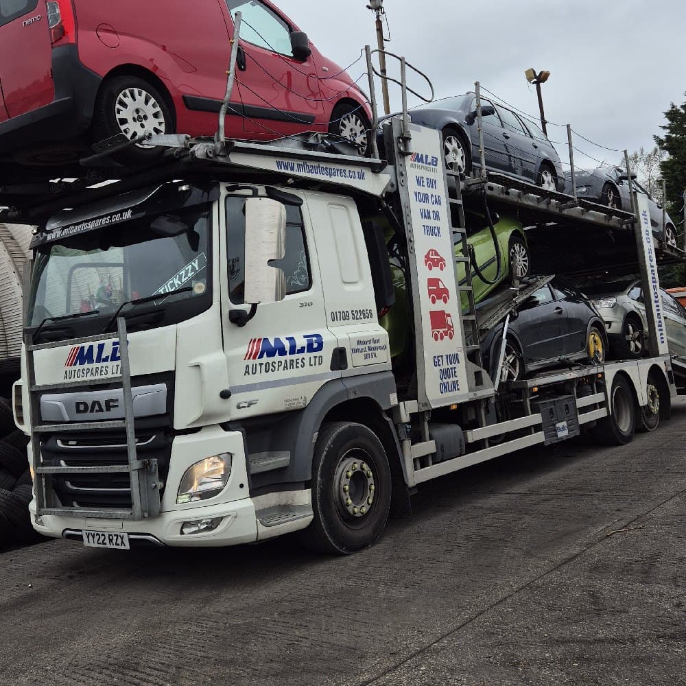 One of the transporters, loaded for the run back to the yard